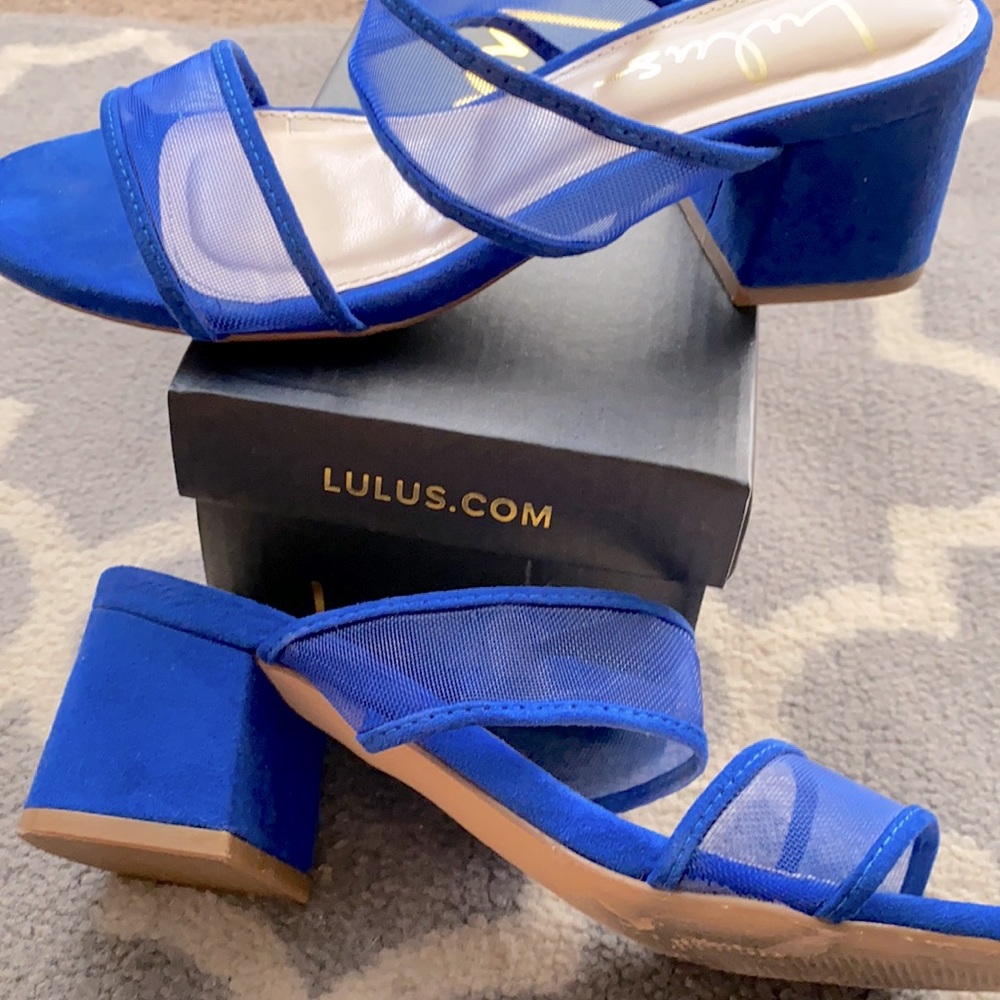 Lulus mesh faux suede sandal